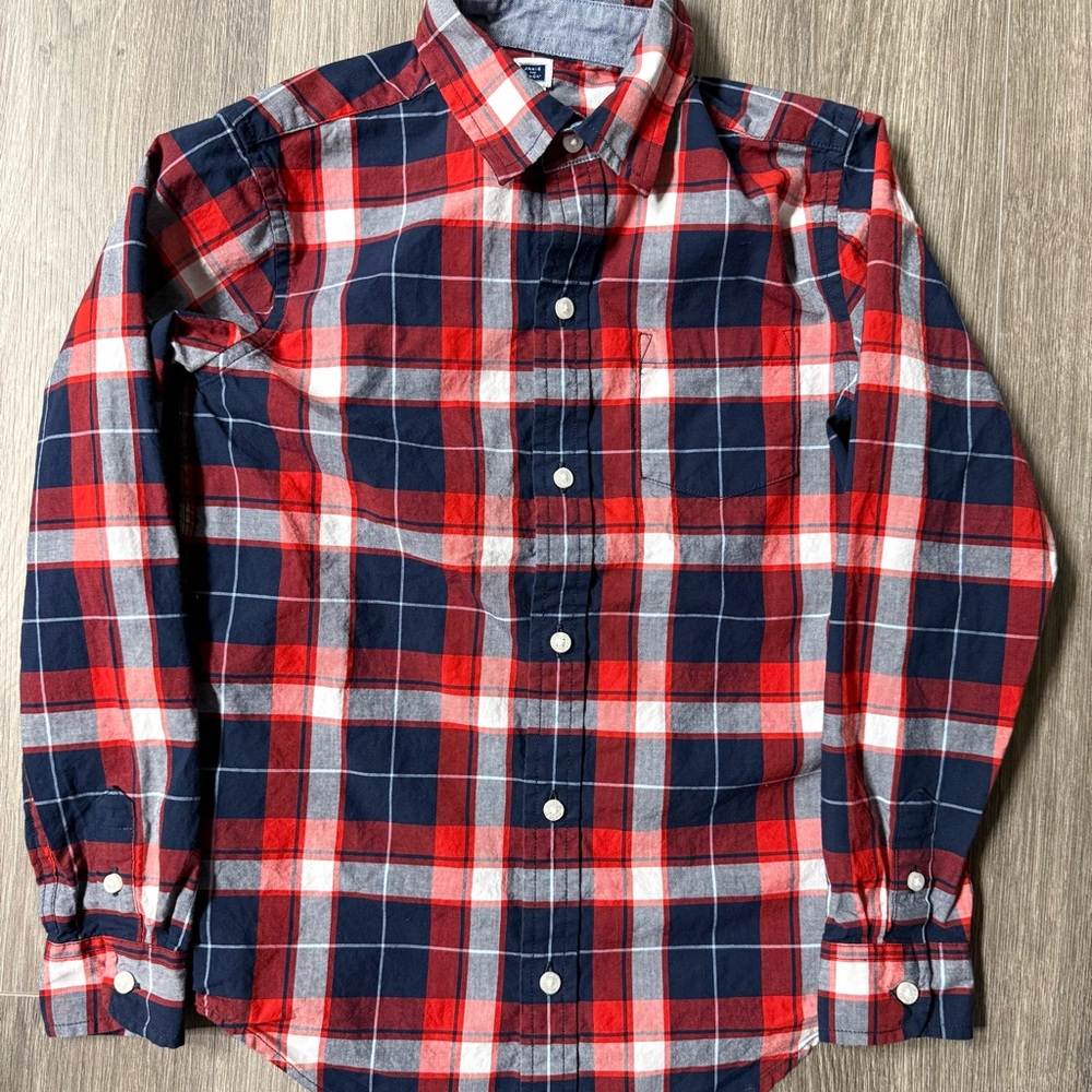 Janie and Jack Lot of 4 LS Boys Plaid Button-Down Shirts Size 8 - Picture 4 of 14